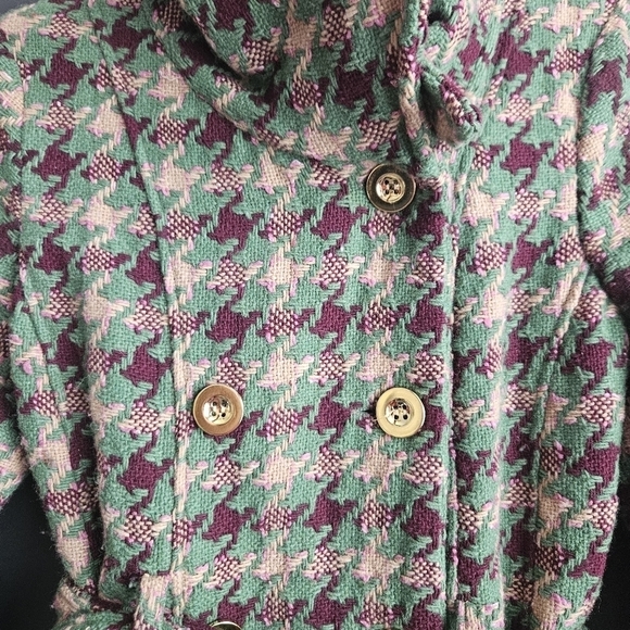 Robert Louis VTG Double Breasted Belted Wool Blend Coat Sz Med - Picture 4 of 11